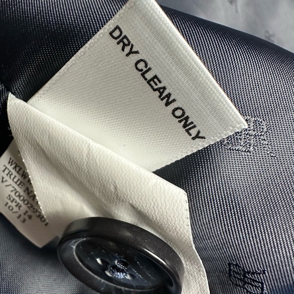 Banana Republic Blazer Wool Tailored Suit Jacket Navy Womens 12 - Picture 8 of 11